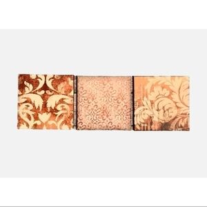 𝅺canvas Art Print Orange and Cream Size three actual prints